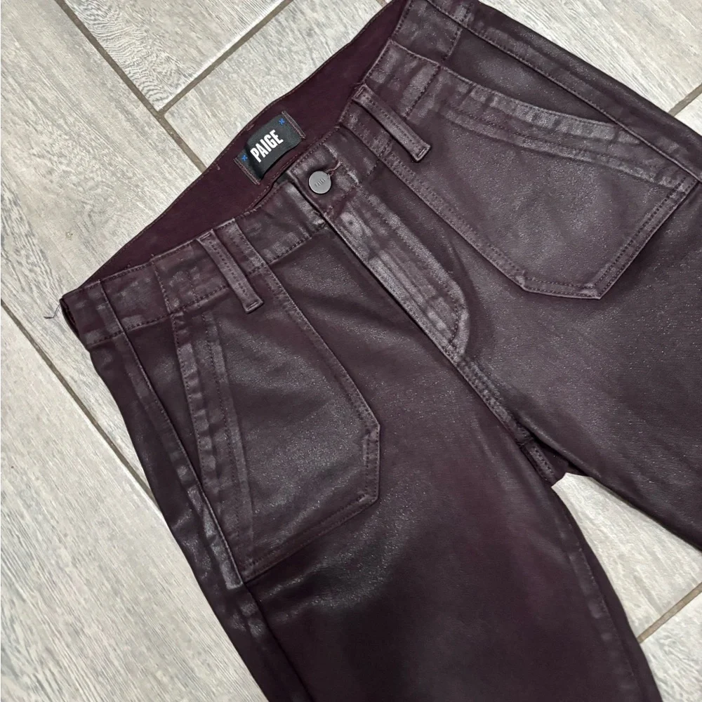 Paige Mayslie coated denim joggers Size 28 - Picture 4 of 7